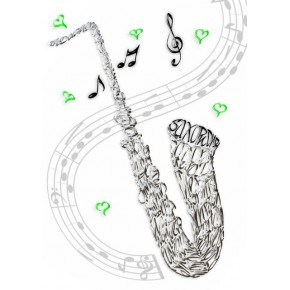 Saxophon Feier Grußkarte