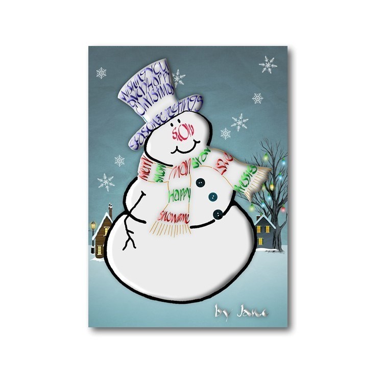 Snowman - Christmas Card