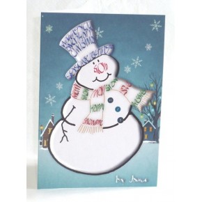 Pupazzo di neve - Cartolina di Natale