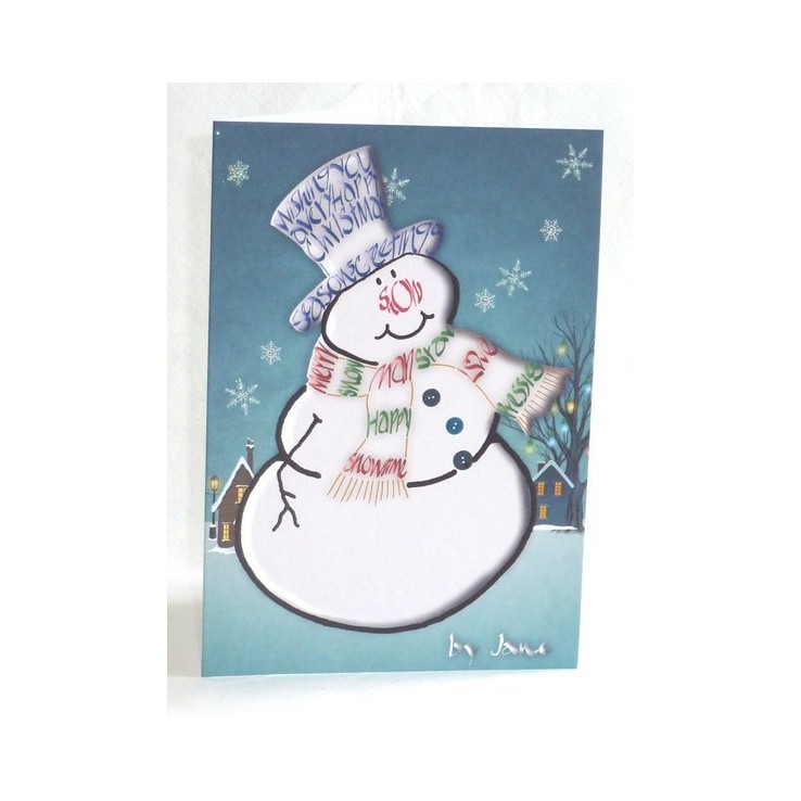 Muñeco de nieve - Tarjeta de Navidad Muñeco de nieve - Tarjeta de Navidad