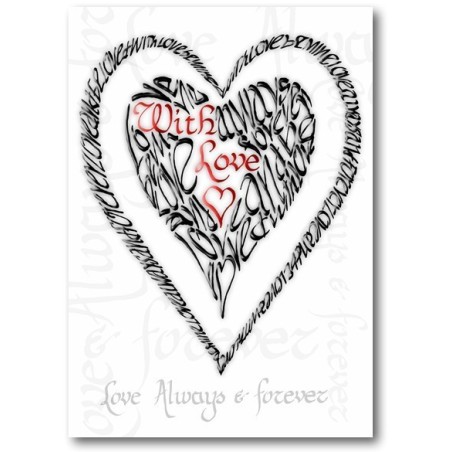 Valentine med kærlighed - rød og sort