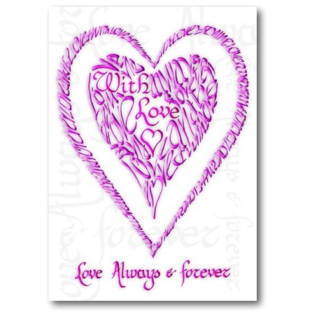 Valentine med kærlighed - lyserød