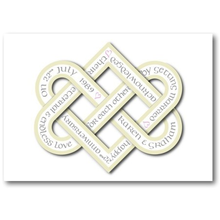 Carte personnalisée d'anniversaire de mariage