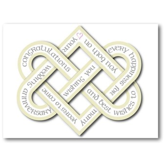 Käsintehty hääpäivä kortti, jossa on entwited Hearts