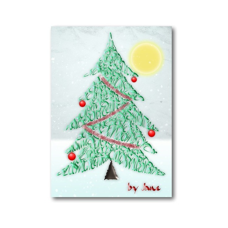 Albero di Natale - carta di calligrafia