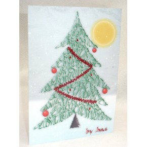 Juletræ - kalligrafikort