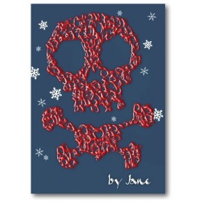 Crâne et os croisés de pirate - Noël