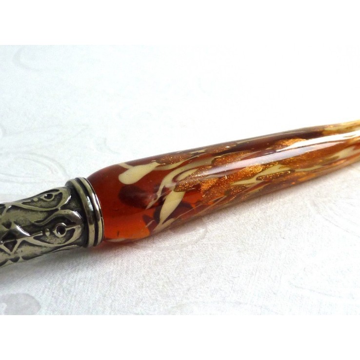 Bladgoud glas kalligrafie pen en inkt Bladgoud glas kalligrafie pen en inkt