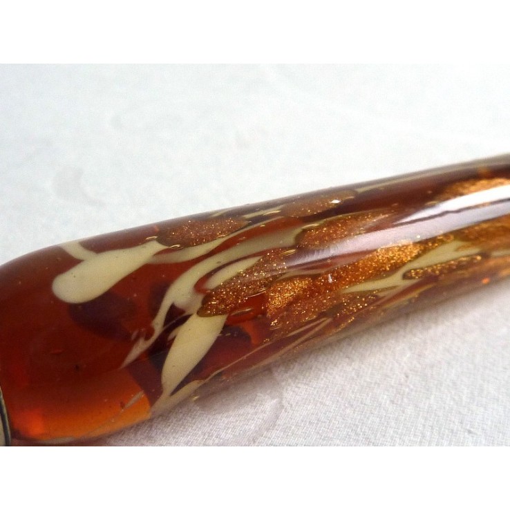 Gold Leaf Glass Calligraphy Pen & Ink