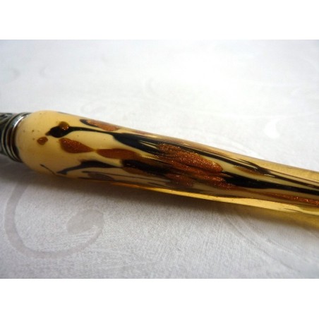 Goldblatt Glaskalligraphie Feder und Tinte