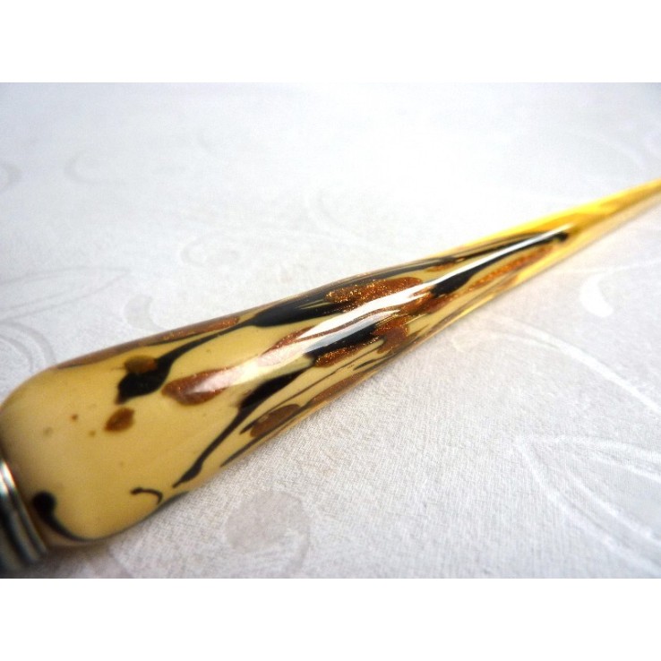 Bladgoud glas kalligrafie pen en inkt Bladgoud glas kalligrafie pen en inkt