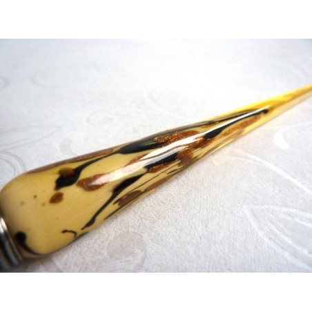 Gold Leaf Glass Calligraphy Pen & Ink