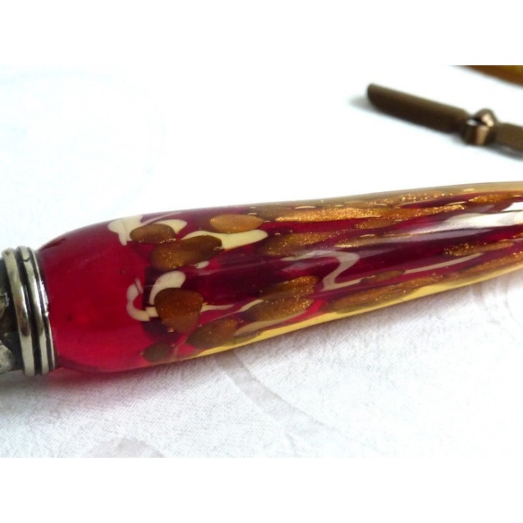 Bladgoud glas kalligrafie pen en inkt Bladgoud glas kalligrafie pen en inkt