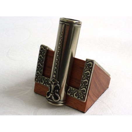 Pluma de caligrafía de madera, tintero y portaplumas