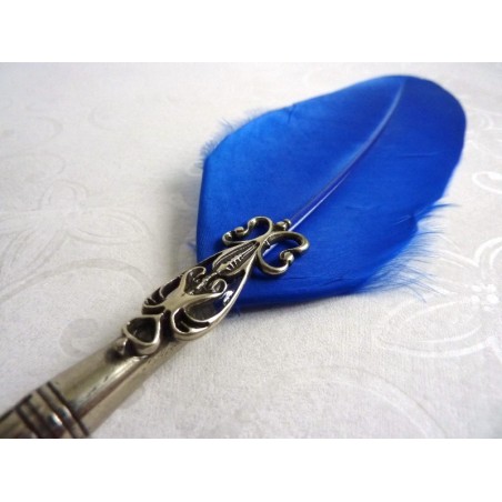 close-up van Bortoletti Blue Classic Quill Set82 met bronzen friezes