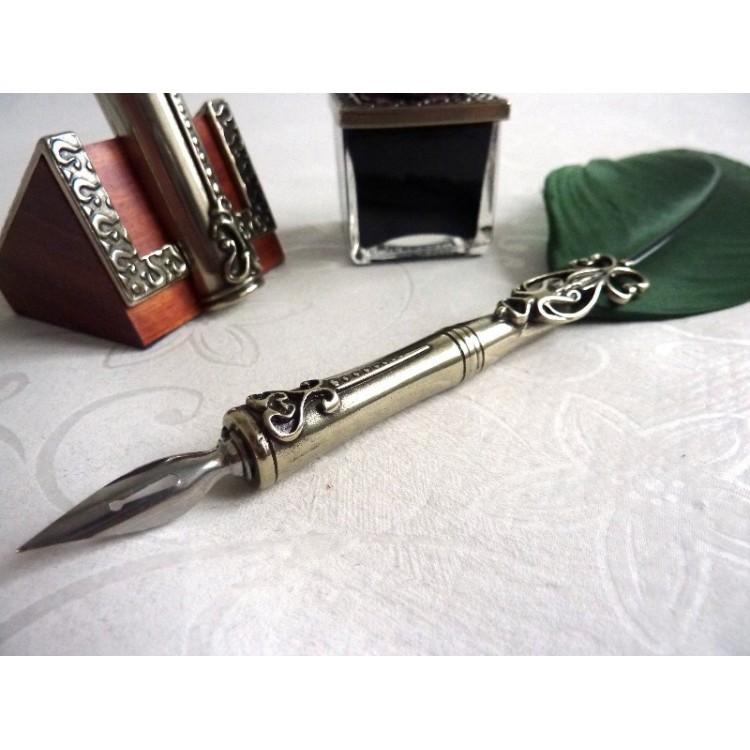 Buy Feather Quill Dip Pen Inkwell & Pen Holder | Calligraphy Arts
