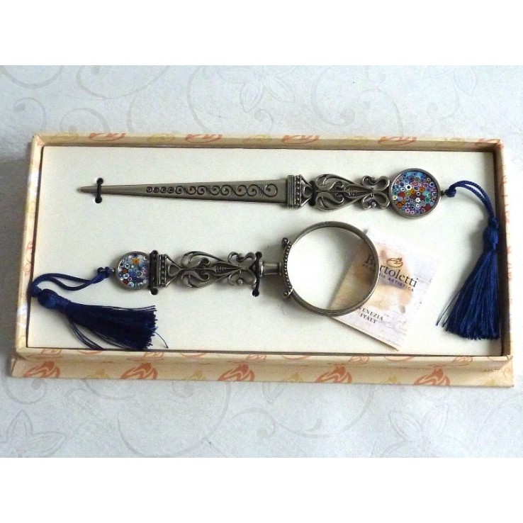 Magnifying Glass & Letter Opener with Murrina Magnifying Glass & Letter Opener with Murrina