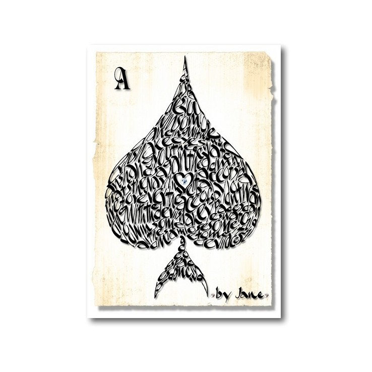 The Ace of Spades tarjeta por Calligraphy Arts