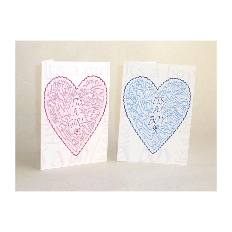 Calligraphy Baby Girl Card, jonka on suunnitellut Jane