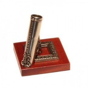 Porte-stylo alpaga avec une base en bois