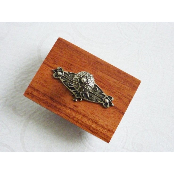 Italian wooden ink blotter by Bortoletti with bronze frieze