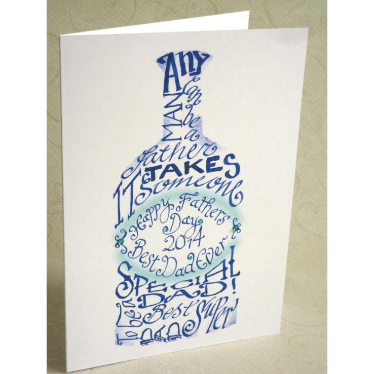 Il primo piano della carta del giorno del papà del papà