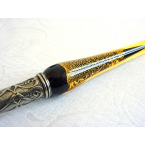 Set di penne per calligrafia in vetro - Foglia d'oro