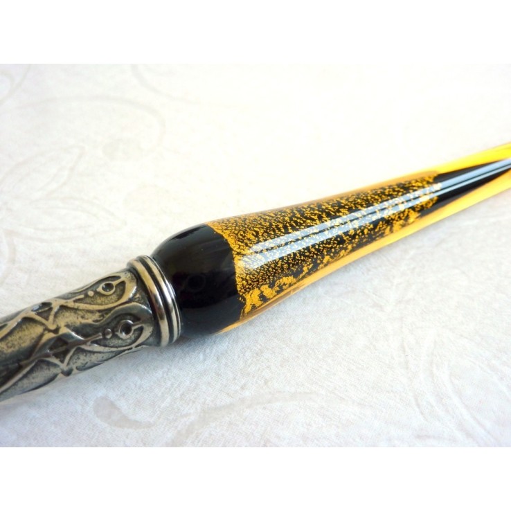 Glazen kalligrafie pennenset - bladgoud Glazen kalligrafie pennenset - bladgoud