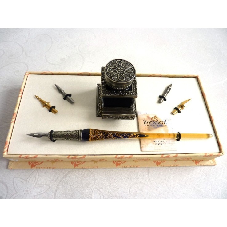 Set di penne per calligrafia in vetro - Foglia d'oro Set di penne per calligrafia in vetro - Foglia d'oro