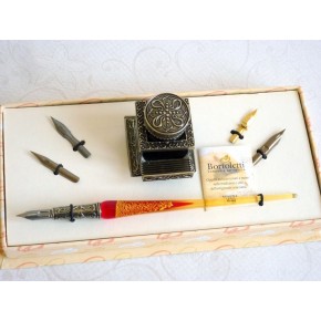 Set di penne per calligrafia in vetro - Foglia d'oro