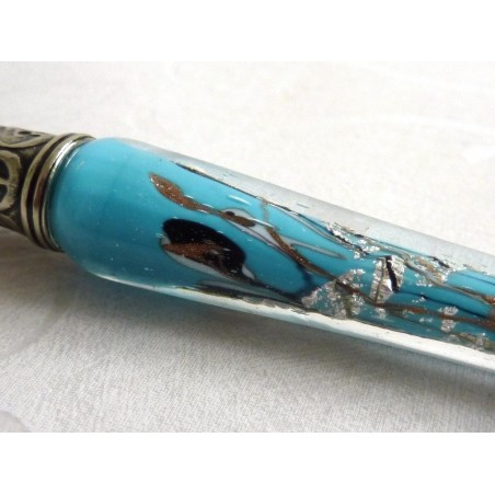 Sølv blad glas kalligrafi pen og blæk