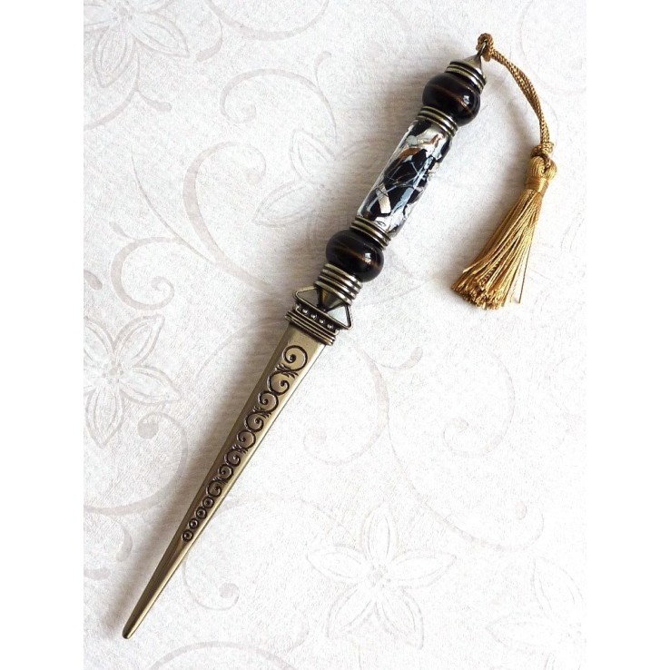 Alpaca en glazen briefopener Alpaca en glazen briefopener
