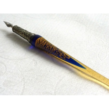 Gold Leaf Glass Calligraphy Pen Nibs & Ink