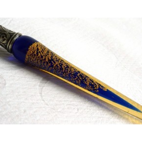 Pan de oro caligrafía vidrio pluma, plumillas y tinta