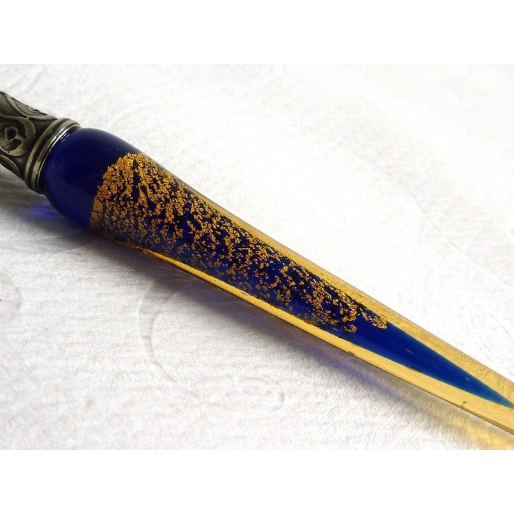 Gold Leaf Glass Calligraphy Pen Nibs & Ink Gold Leaf Glass Calligraphy Pen Nibs & Ink