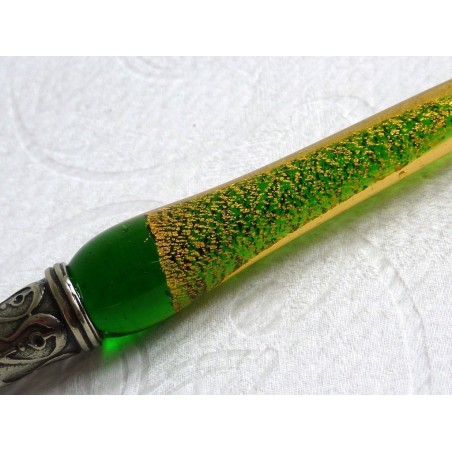 Foglia oro penna vetro calligrafia, pennini e inchiostro