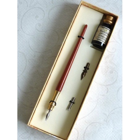 Wood and brass calligraphy pen