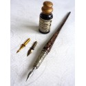 Bolígrafo de caligrafía de cobre y vidrio