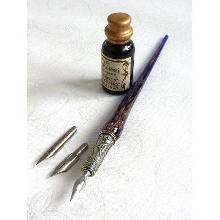 Copper and Glass Calligraphy Pen