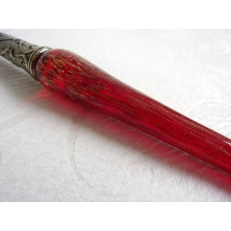 Penna calligrafica in rame e vetro
