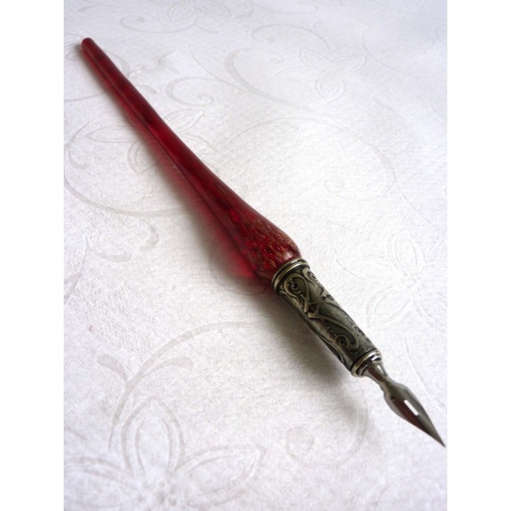 Stylo calligraphie cuivre et verre Stylo calligraphie cuivre et verre