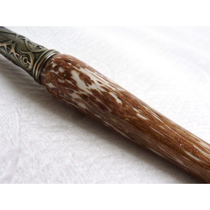 Stylo calligraphie cuivre et verre Stylo calligraphie cuivre et verre