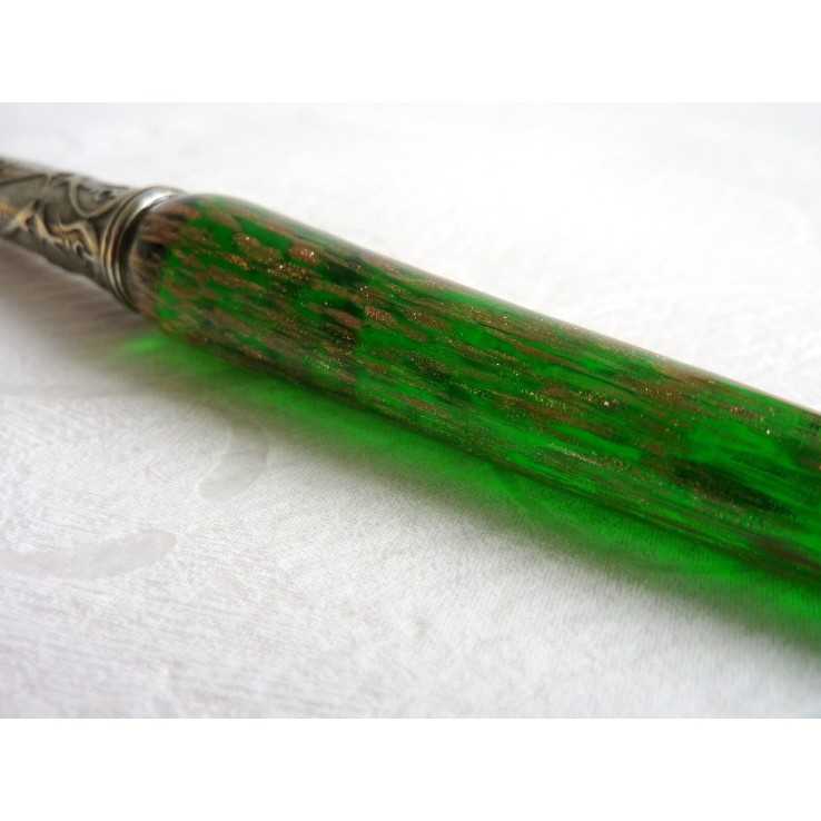 Stylo calligraphie cuivre et verre Stylo calligraphie cuivre et verre