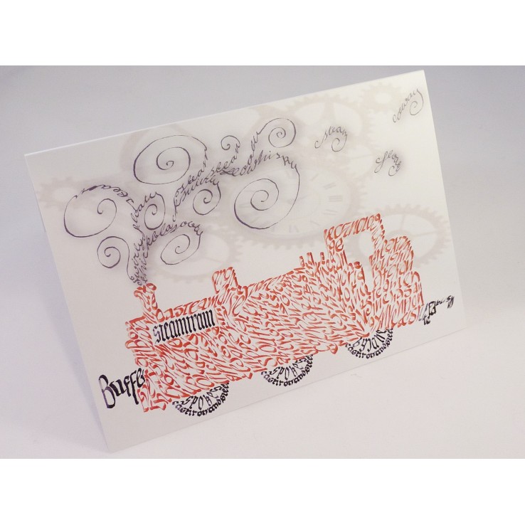 Steam Engine Greeting Card Steam Engine Greeting Card