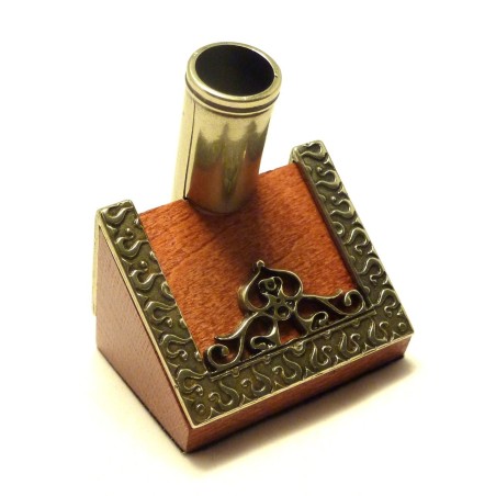 Holz und Alpaca Stifthalter