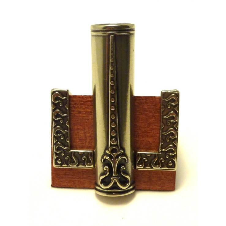 Porte-stylo en bois et alpaga