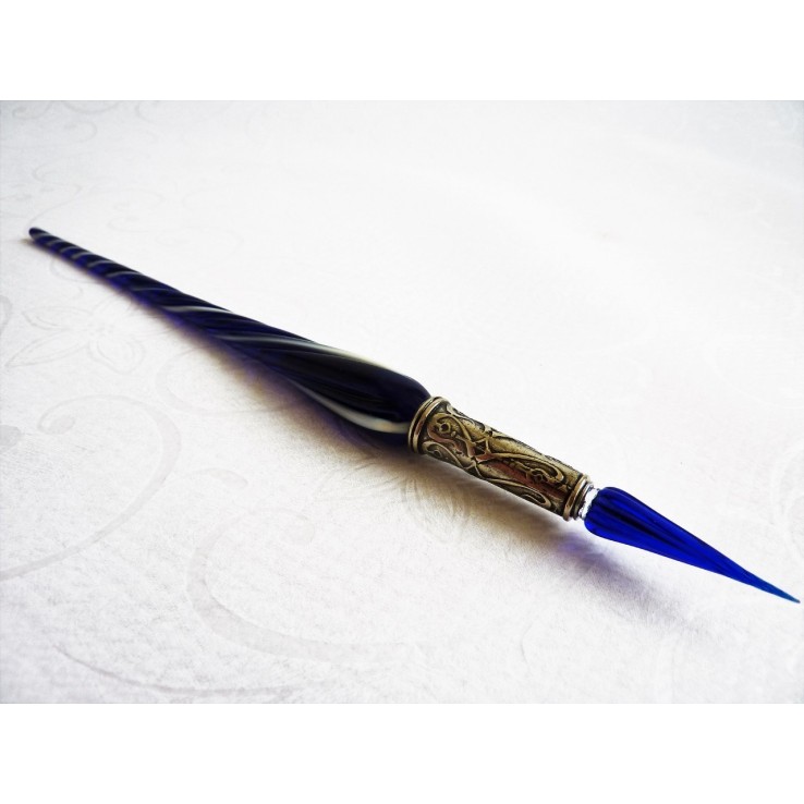 Pluma de caligrafía de vidrio retorcido y punta de vidrio Pluma de caligrafía de vidrio retorcido y punta de vidrio