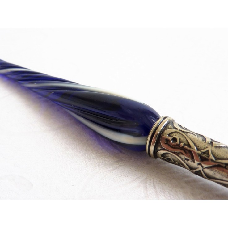 Pluma de caligrafía de vidrio retorcido y punta de vidrio Pluma de caligrafía de vidrio retorcido y punta de vidrio