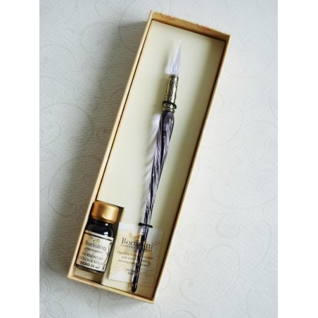 Twisted Glass Calligraphy Pen with Glass Nib