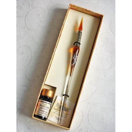 Silberblatt-Glasstift mit Glasfeder